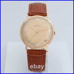 Beautiful Zenith Gold Plated Factory Original Dial Manual Wind Vintage Watch