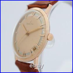 Beautiful Zenith Gold Plated Factory Original Dial Manual Wind Vintage Watch