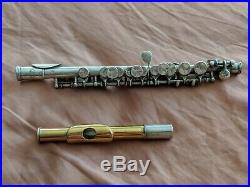Bettoney sterling silver Db piccolo w gold plated mouth piece, vintage antique