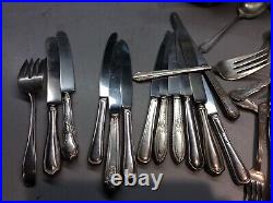 Big lot of Insico J A Henckels Cathedral SILVER PLATE Original and other brands