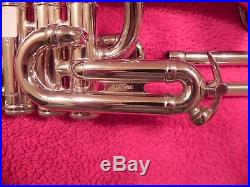 Brand New Vintage Los Angeles Benge 4P A/B flat Piccolo Trumpet in Silver Plate