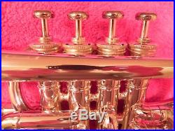 Brand New Vintage Los Angeles Benge 4P A/B flat Piccolo Trumpet in Silver Plate