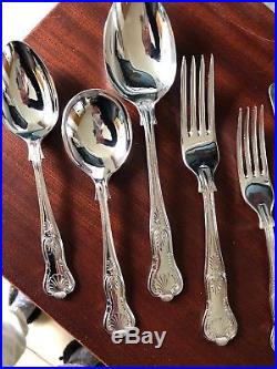 Brand New vintage silver plated cutlery set kings design Sheffield England