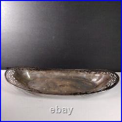 Bread Plate Silver Plate cut out 13 x 6 x 1.5 vintage