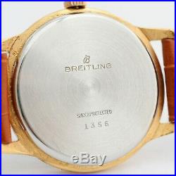 Breitling Cadette Gold Plated Manual Wind Authentic Gents Watch Factory Dial