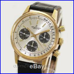 Breitling Vintage Long Playing Chronograph Ref 815 Panda Dial Steel Gold Plated