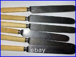 Butter Knives Rare Antique Silver Plated Steel