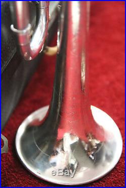 CG Conn Ltd Vintage 1920's Bb/A Trumpet Silver Plated New York Symphony with Case