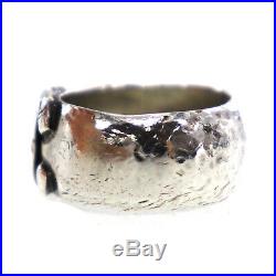 CHANEL CC Cambon Logos Silver Finger Ring Silver-Plated Vintage Authentic #DD230