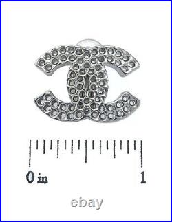 CHANEL Silver Plated CC Logos Vintage Clip Earrings