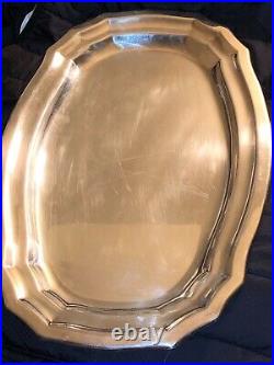 CHRISTOFLE FLEURON FRANCE SILVER PLATED VINTAGE 16 x 101/2 Tray