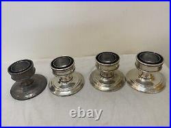 Candle holder vintage silver Plate, from sambonet italy Set 4 Pieces