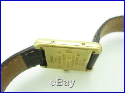 Cartier Must De Tank Quartz Vintage Argent Vermeil Gold Plated Ladies Watch Box