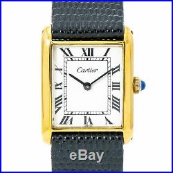 Cartier Vintage Unisex Hand Winding Watch 18K Yellow Gold Plated 24MM