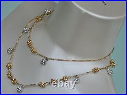 Christian Dior 100% AUTHENTIC VINTAGE NECKLACE SIGNED GOLD SILVER PLATED LONG