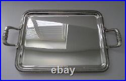 Christofle, Paris Large Vintage Malmaison Silver Plated Tray