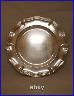 Christofle Silver Plate Serving Tray Plate Round 12 Vintage