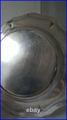 Christofle Silver Plate Serving Tray Plate Round 12 Vintage