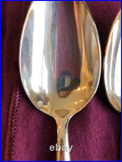 Christofle Silverplate Serving Spoon & Serving Fork 8 1/2 vintage