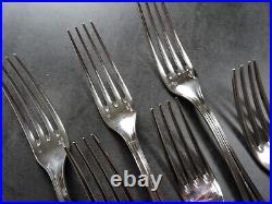 Christofle Spatours Large Table Forks French Silver Plated Cutlery Set 20.5cm