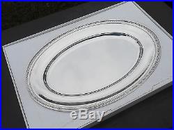 Christofle'perles' Pattern Meat Platter Boxed Silver Plated Vintage