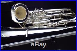 Conn Double Bell Bb Euphonium in Silver Plate vintage antique 173990