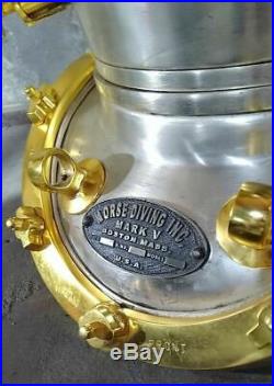 Copper Vintage Brass Diving Helmet Silver &Gold Plated Morse Sea Mark V Helmets