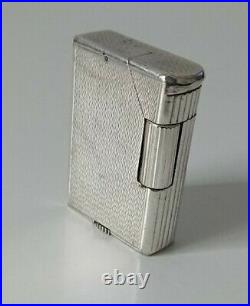 DUNHILL PARIS ALDUNA petrol Silver plated lighter vintage ancien briquet