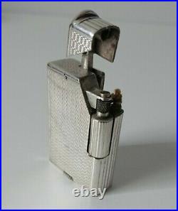 DUNHILL PARIS ALDUNA petrol Silver plated lighter vintage ancien briquet