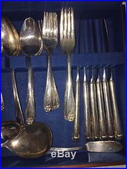 Daffodil 1847 Rogers Bros. Silverware 74 Pieces in the Case 1950's Vintage