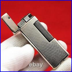 Dunhill Rollalite Swiss Made Petrol Lighter Silver Plated Vintage