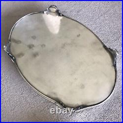 ELKINGTON Vintage Silver Plated Oval Gallery Tray Tea Drinks Serving Cocktails