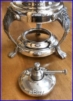 EXQUISITE! Vtg Slv Plate Footed Hot Water Coffee Tea Samovar Urn withTap Dispenser