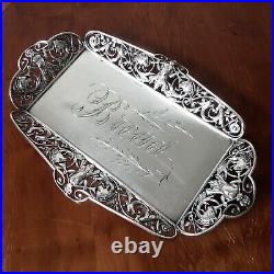 FANTASTIC Antique Victorian Silver Plated Tray/Griffins Phoenix Bird & Cherubs
