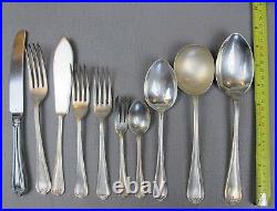 Fabulous vintage silver plated Jesmond pattern 56 pc CUTLERY / CANTEEN SET for 6