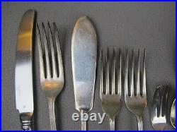 Fabulous vintage silver plated Jesmond pattern 56 pc CUTLERY / CANTEEN SET for 6