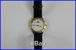 Fendi Orologi Monogram Gold Plated Stainless Leather Band Watch 35MM Women's