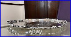 Fenton Brothers, Sheffield Vintage 12 Silver Plate Footed Tray 1936