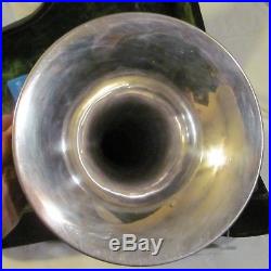 Frank Holton alto horn, altonium Eb brass, silver plate. Outfit. Vintage 1923. /