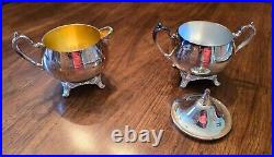 Free Shipping! Vintage Oneida Silver Plated 5 Piece Ornate Tea & Coffee Set