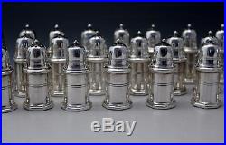 French Christofle Silver Plate Set of 34 Salt & Pepper Shakers Vintage