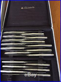 French Christofle Vintage in NEW condition Plated SIlver Flatware 55 pcs