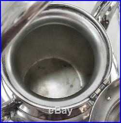 GORGEOUS! Vtg English Slv Plate Tilt Coffee/Teapot/Water Pot wStand & Burner Pot