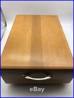 GORHAM STEGOR ALOHA SILVER PLATED FLATWARE SET With Wood Box VTG 74 Pcs #1601