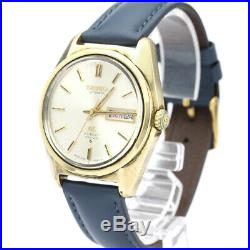 GRAND SEIKO HI-BEAT Gold Plated Leather Automatic Mens Watch 6146-8000 BF503190