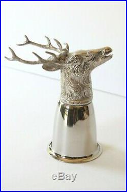 GUCCI VINTAGE SILVER PLATED STIRRUP CUP ELK/STAG 1970's #2
