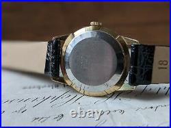 Gents Vintage Montine 17 Jewel Gold Plated Sunburst Baton Dress Watch Working