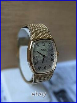 Gents Vintage Montine Roman Numerals Gold Plated Bracelet Watch Working