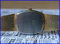 Gents Vintage Montine Roman Numerals Gold Plated Bracelet Watch Working