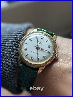 Gents Vintage Mudu Doublematic 30 Jewels Gold Plated Automatic Watch Working